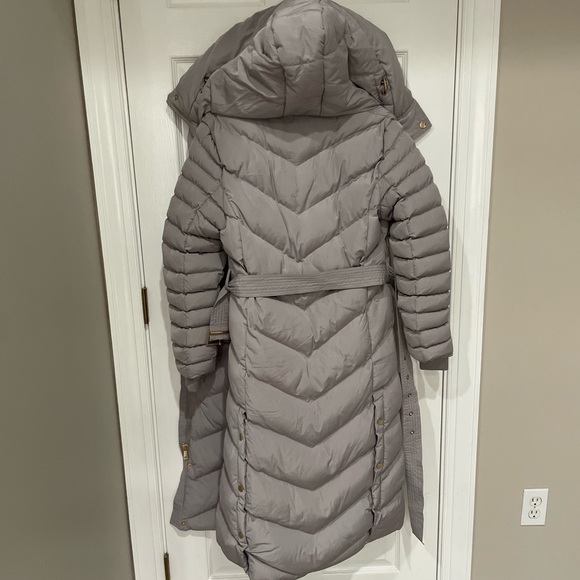 Long Hooded Puffer Jacket Grey - M - Picture 4 of 16